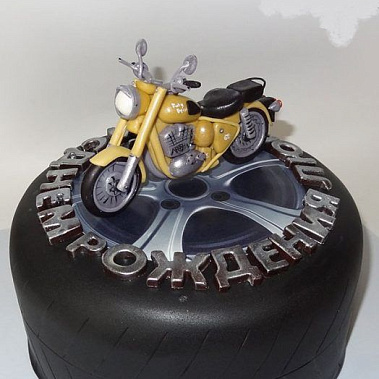 Торт жёлтый мотоцикл купить - ростов-на-дону.сладкоежкин.рф